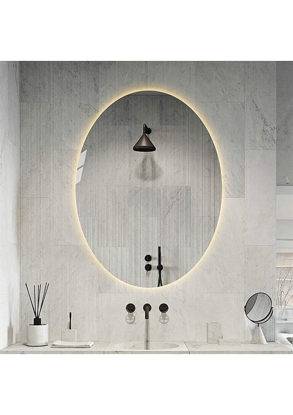 80*60 Elips Günışığı Banyo  Ledli Aynası