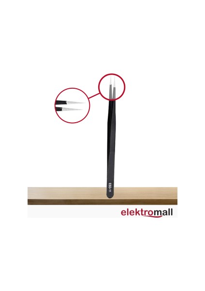 Esd-11 Antistatik Siyah Cımbız