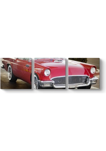 Kırmızı Amerikan Arabası Tablosu