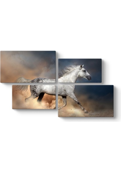 Kumda Koşan Gri At Tablosu