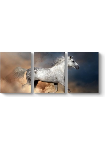 Kumda Koşan Gri At Tablosu