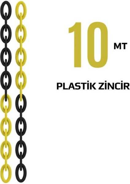 6 mm Plastik Zincir 5 Metre Sarı-Siyah Şeritli Mfk fiyatları