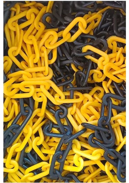 6 mm Plastik Zincir 5 Metre Sarı-Siyah Şeritli Mfk modelleri