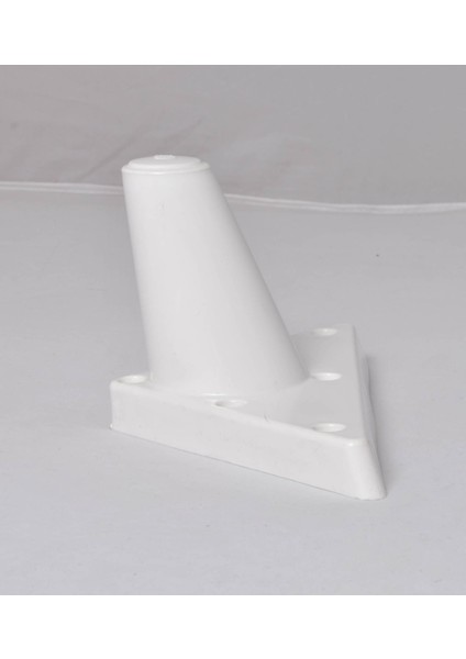 Sena Plastik Ayak Baza Ayağı Koltuk - Kanepe Ayağı Puf-Tv Ünitesi Ayağı 4 Adet 10 cm Beyaz Renk