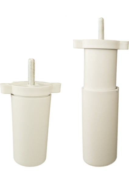 Orta Plastik Mobilya Koltuk Kanepe Ayağı 6 Adet Beyaz 10 - 14 cm 5/16 Vida (Vida Ölçüsüne Dikkat) fırsatları