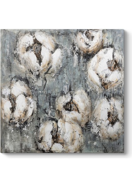 Soyut Beyaz Laleler Tablosu