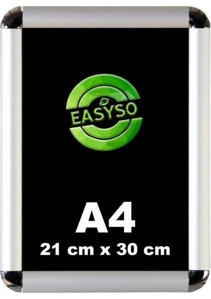 Display A4 Alüminyum Çerçeve Rondo Köşe (21X30) 25 mm