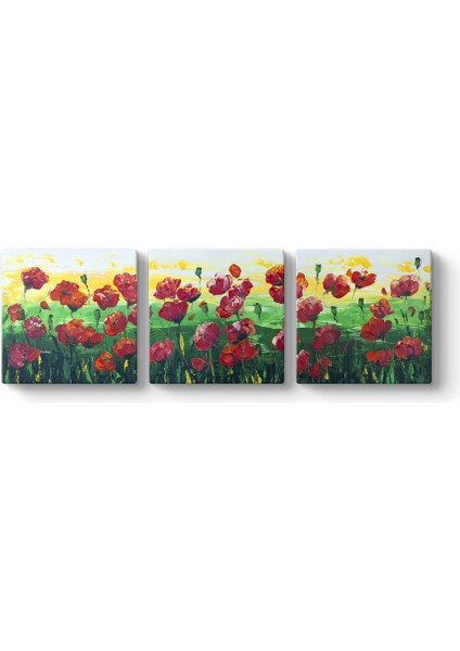 Çiçek Soyut Panorama Tablo