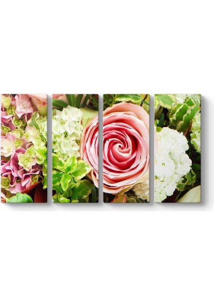 Çiçek Buketi Panorama Tablo