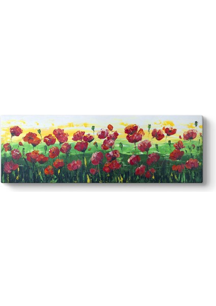 Çiçek Soyut Panorama Tablo