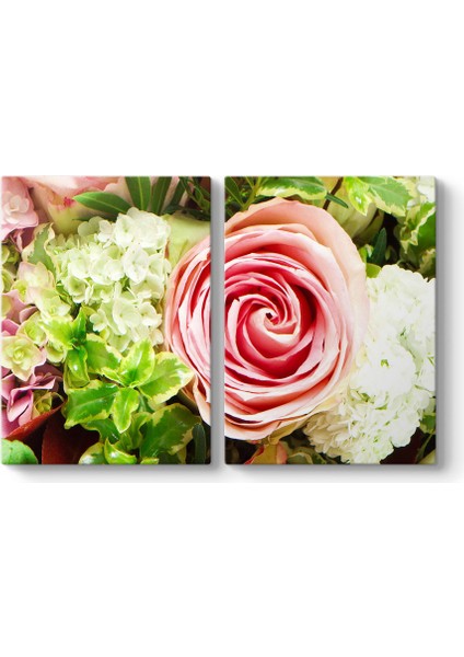 Çiçek Buketi Panorama Tablo