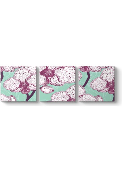 Vektörel Orkide Panorama Tablo