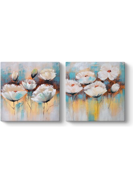 Art Flowers 2 Parçalı Tablo