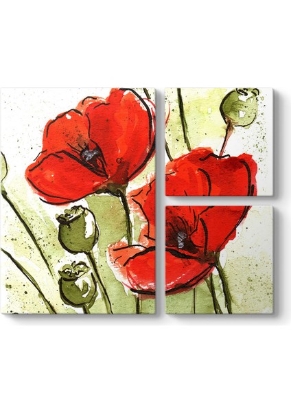 Suluboya Gelincik Tablosu