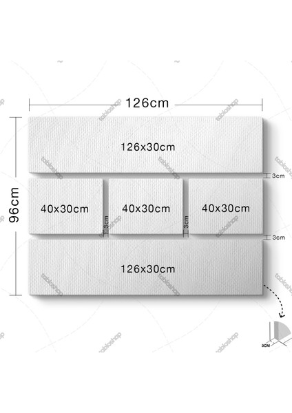 Çiçekler ve Yaprakları Panorama Tablo