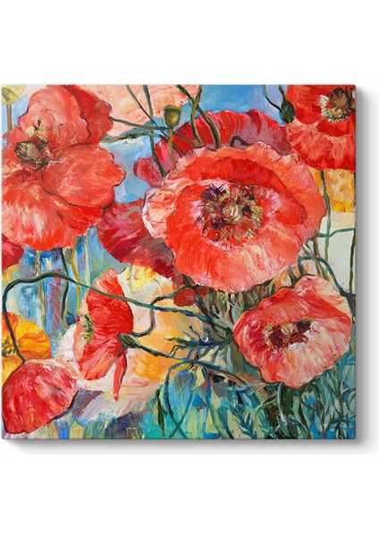 Sanatsal Gelincik Çiçeği Tablosu