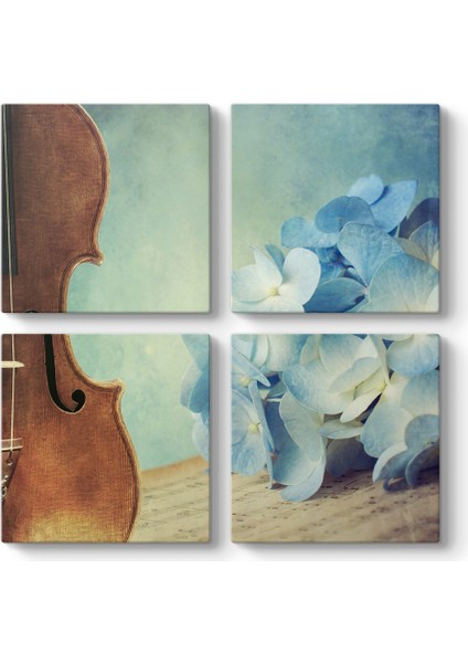 Keman ve Ortanca Çiçeği Tablosu