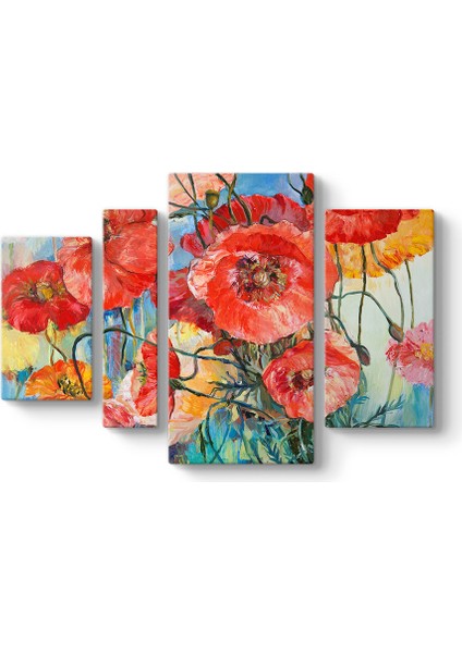 Sanatsal Gelincik Çiçeği Tablosu