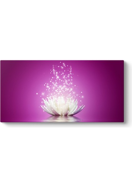 Işıltılı Mor Nilüfer Çiçeği Tablosu