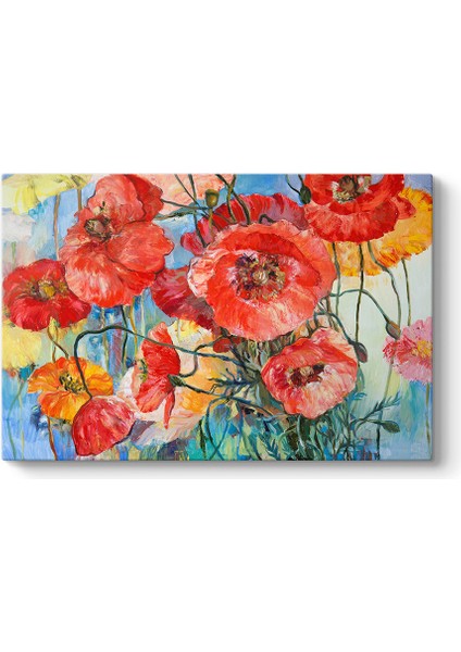 Sanatsal Gelincik Çiçeği Tablosu