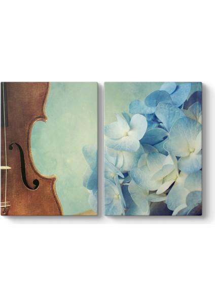 Keman ve Ortanca Çiçeği Tablosu