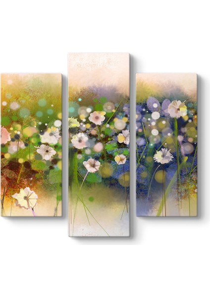 Sanatsal Çiçek Tarlası Tablosu