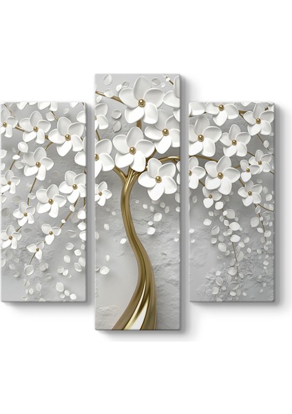 Beyaz Gelincik Kanvas Tablo