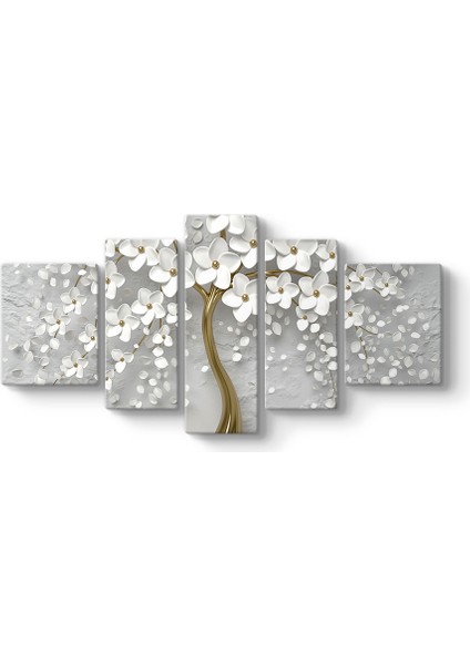 Beyaz Gelincik Kanvas Tablo