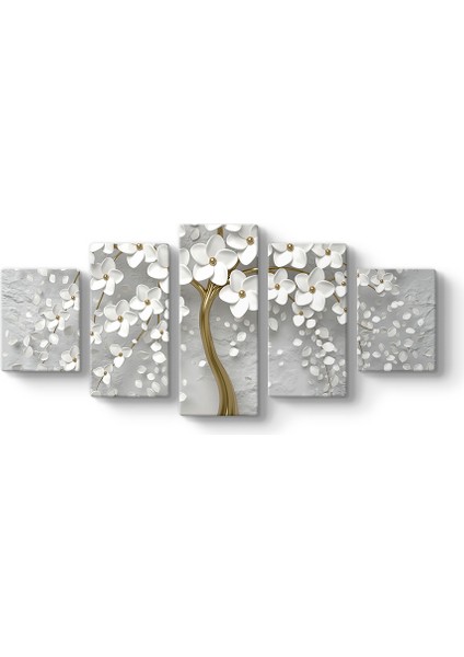 Beyaz Gelincik Kanvas Tablo