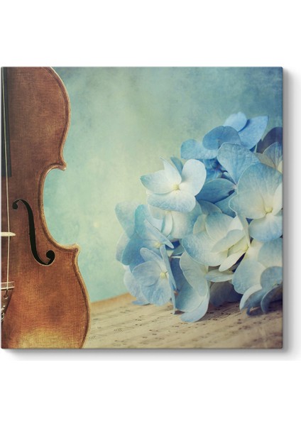 Keman ve Ortanca Çiçeği Tablosu