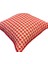 Tuğçe Demir Home Desıgn Kırmızı Kazayağı Desen Dekoratif Kırlent İç Dolgulu 43X43 3