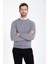 Erkek Gri Bisiklet Yaka Triko Kazak 3