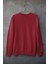 Bordo Oversize Bisiklet Yaka Sweatshirt 1
