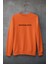 Turuncu Oversize Bisiklet Yaka Dijital Baskılı Sweatshirt 2