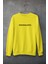 Sarı Oversize Bisiklet Yaka Dijital Baskılı Sweatshirt 1