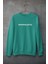 Turkuaz Oversize Bisiklet Yaka Dijital Baskılı Sweatshirt 1