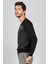 Erkek Bisiklet Yaka Desenli Yün Kazak 0249639 Siyah 4