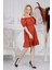 Kadın Beli Lastikli Tery Coton Elbise 4367/95 3