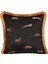 Leopar Işlemeli Siyah Kadife Yastık Kılıfı 45 X 45 1