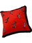 Zebra Desenli Dekoratif Yastık Kılıfı -Modern Kırmızı Kadife Kırlent 2
