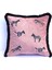 Zebra Desenli Dekoratif Yastık Kılıfı -Modern Pembe Kadife Kırlent 1