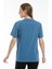 Kadın Mavi Fil Nakışlı %100 Pamuk Oversize T-Shirt 3