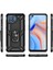 Oppo Reno 4 Lite Anka Serisi Yüzük Standlı Armor Kılıf - Siyah 5