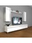 Eko 5d Mdf Std Krom Ayaklı Tv Ünitesi Tv Sehpası Parlak Beyaz 1