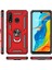 Huawei P30 Lite Kılıf Vega Standlı Yüzüklü Mıknatıslı+Nano Glass Kırmızı 4