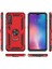 Xiaomi Mi 9 Kılıf Vega Standlı Yüzüklü Mıknatıslı Kırmızı 3