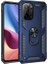 Xiaomi Poco F3 Kılıf Vega Tank Koruma Standlı Yüzüklü Mıknatıslı Lacivert 1