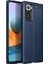 Xiaomi Redmi Note 10S Kılıf Niss Silikon Deri Görünümlü+Nano Glass Lacivert 1