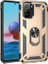Xiaomi Redmi Note 10 Kılıf Vega Tank Koruma Standlı Yüzüklü Mıknatıslı Gold 1