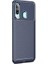 Samsung Galaxy A20S Kılıf Negro Karbon Dizayn Silikon Lacivert 1